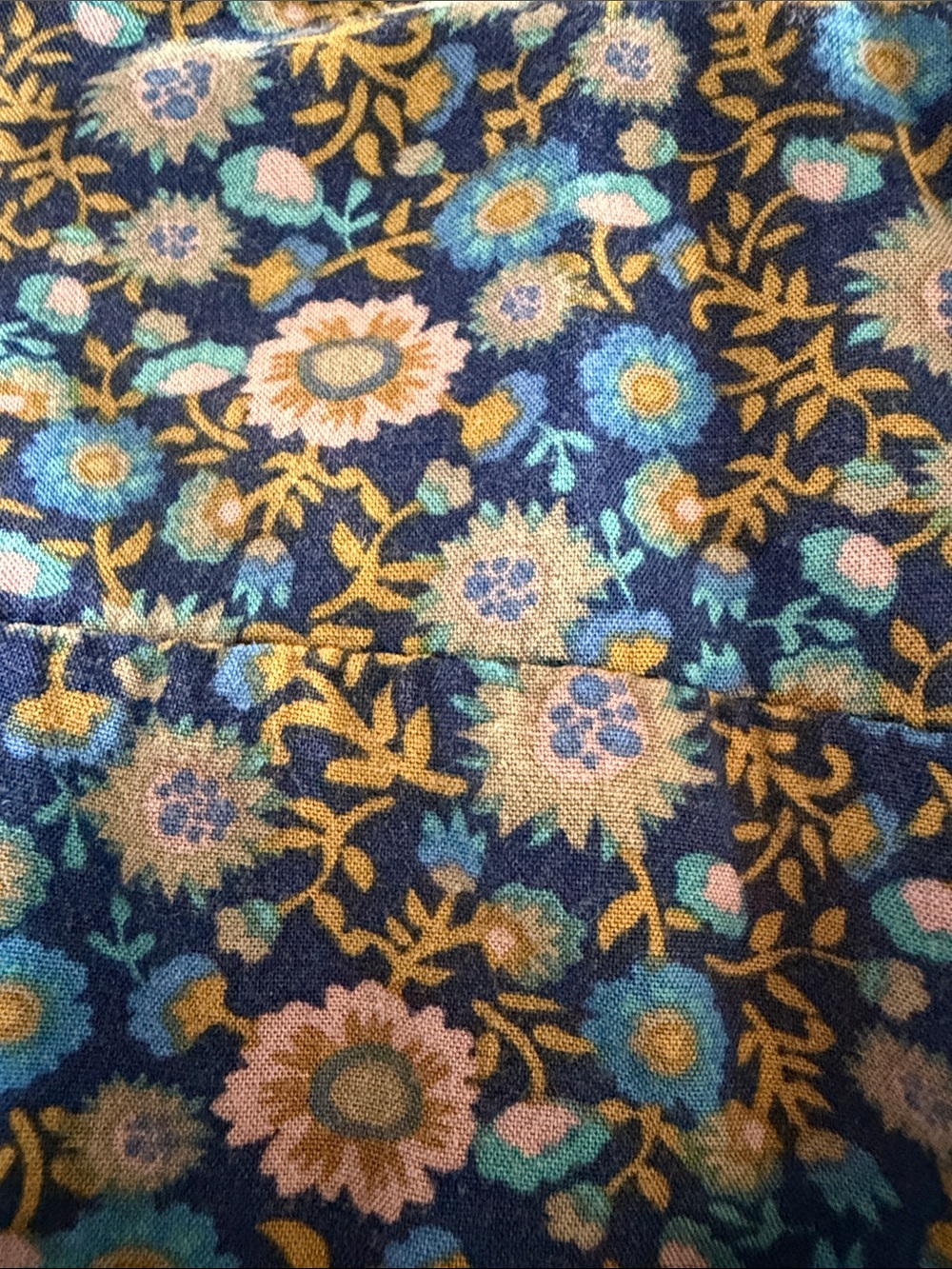 Natural Life Wide Leg Pants Women's Size Medium Pull On Palazzo Smocked Floral - Picture 2 of 6